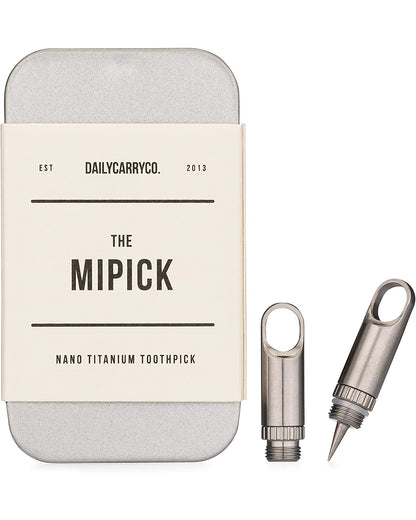 MiPick - Matte Titanium /  Crystal Silver Toothpick